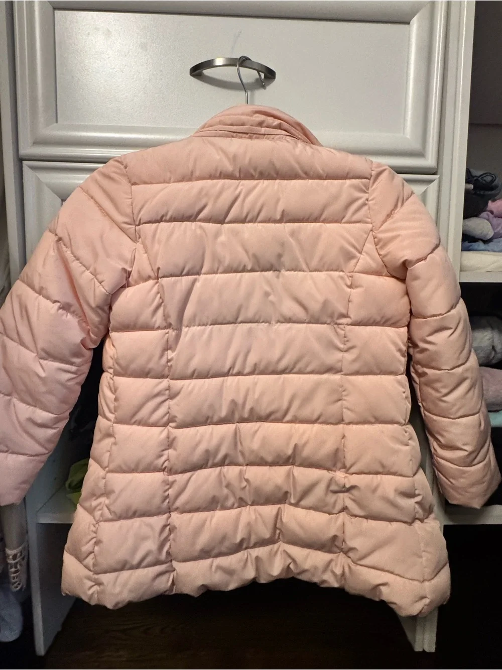 Justice Girls' Light Pink Quilted Puffer Jacket